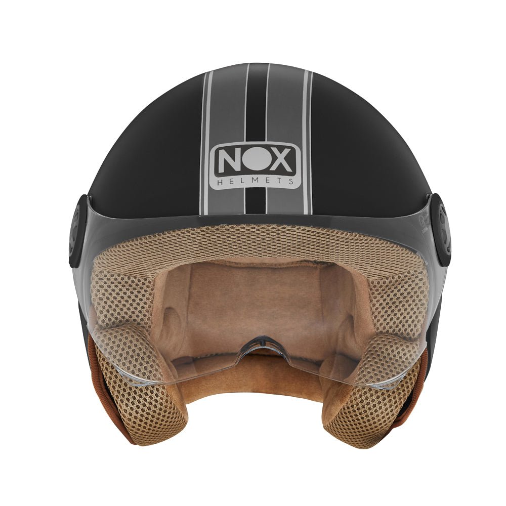 Casque Moto Jet N210 EVO Noir Mat Titanium | NOX - LE PRATIQUE DU MOTARD