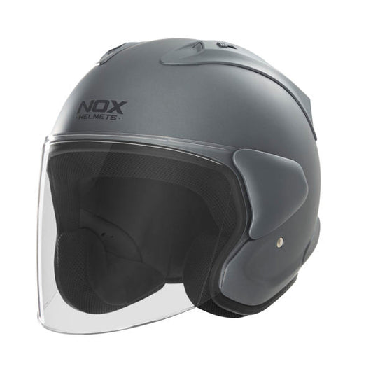 Casque Moto Jet N 220S Titanium Mat | NOX - LE PRATIQUE DU MOTARD