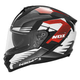 Casque Moto Intégral N304S Carver Blanc Rouge | NOX - LE PRATIQUE DU MOTARD