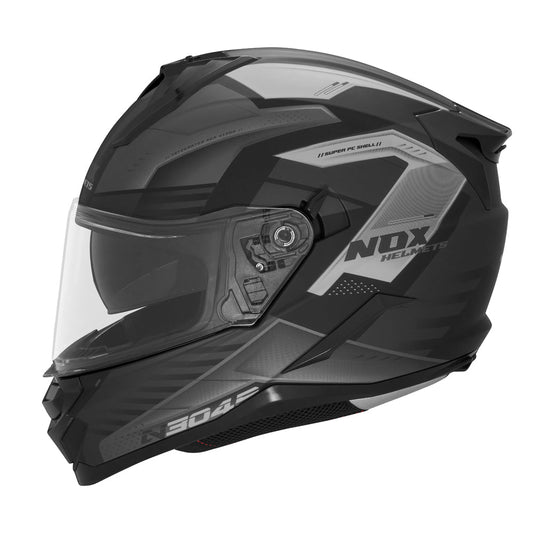 Casque Moto Intégral N304S Carver Noir Mat Titanium | NOX - LE PRATIQUE DU MOTARD