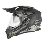 Casque Moto Cross N312 Track Noir Mat Argent | NOX - LE PRATIQUE DU MOTARD