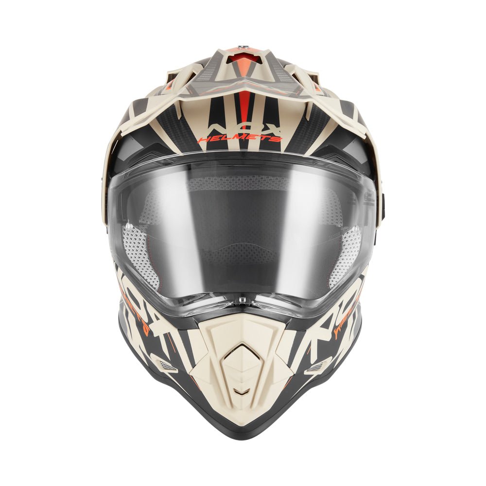 Casque Moto Cross N312 Track Sable Mat Orange | NOX - LE PRATIQUE DU MOTARD