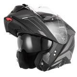 Casque Moto Modulable N967 Conquer Noir Mat Argent | NOX - LE PRATIQUE DU MOTARD