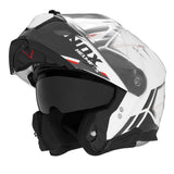 Casque Moto Modulable N967 Synchro Blanc Rouge | NOX - LE PRATIQUE DU MOTARD