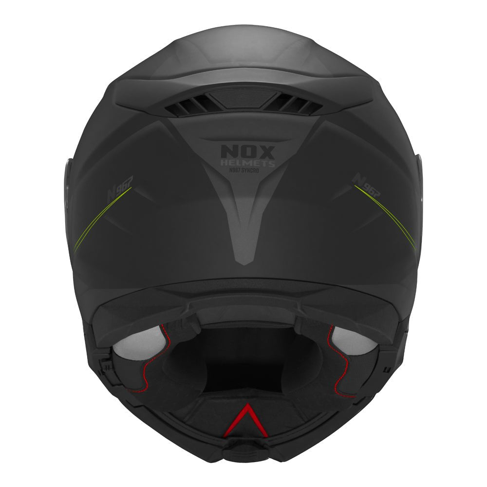 Casque Moto Modulable N967 Synchro Noir Mat Jaune | NOX - LE PRATIQUE DU MOTARD