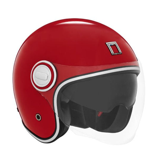Casque Moto Jet Heritage Rouge Brillant | NOX - LE PRATIQUE DU MOTARD