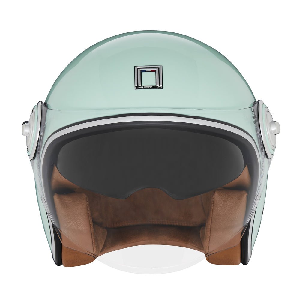 Casque Moto Jet Heritage Vert d'Eau | NOX - LE PRATIQUE DU MOTARD
