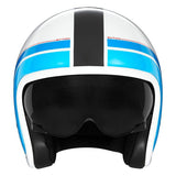 Casque Moto Jet Next Traker Blanc Bleu Rouge | NOX - LE PRATIQUE DU MOTARD