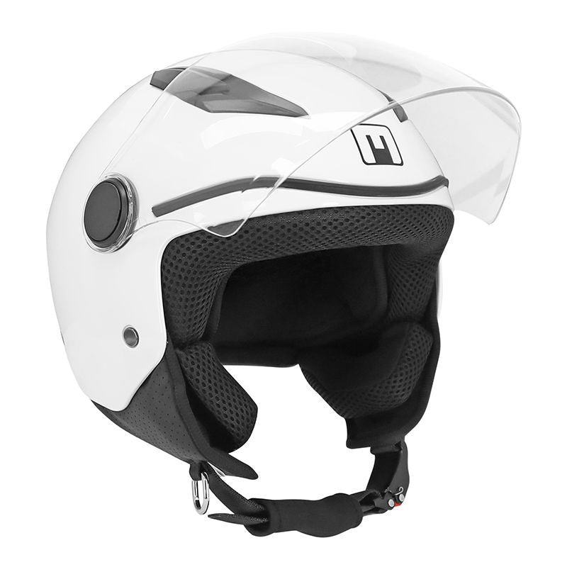 Casque jet enfant scooter homologué ECE 22.06 | JetPlay Blanc - LE PRATIQUE DU MOTARD