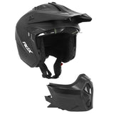 Casque Trial/Enduro ADX AT700 – Noir Mat Transformable avec Mentonnière Amovible (ECE 22.06) - LE PRATIQUE DU MOTARD