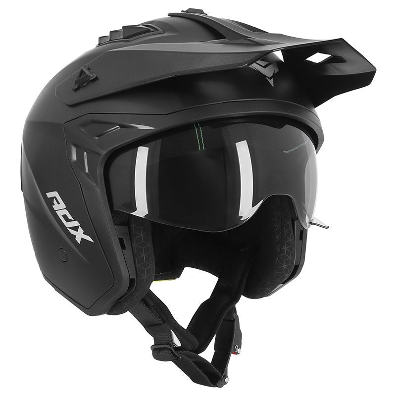 Casque Trial/Enduro ADX AT700 – Noir Mat Transformable avec Mentonnière Amovible (ECE 22.06) - LE PRATIQUE DU MOTARD