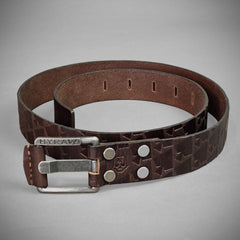 Ceinture cuir marron Brotherhood™ | Guitar Pick Holder™