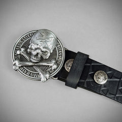 Ceinture cuir avec boucle Brotherhood™ | Badass Biker™