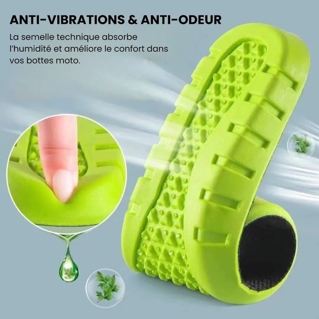 Semelles Moto Amortissantes & Anti - Odeur - LE PRATIQUE DU MOTARD