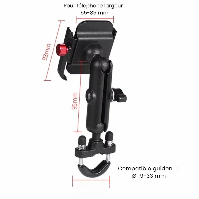Support téléphone Guidon moto | M12 - LE PRATIQUE DU MOTARD