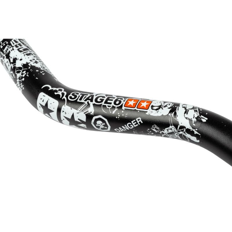 Guidon 28mm Stage 6 Fatbar Noir - Performance & Style - LE PRATIQUE DU MOTARD