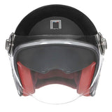 Casque Moto Jet Heritage Noir Brillant | NOX - LE PRATIQUE DU MOTARD