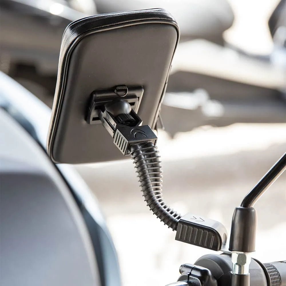 Support de telephone moto etanche rétroviseur - LE PRATIQUE DU MOTARD