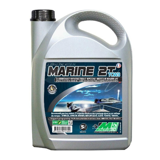 HUILE MOTEUR 2 TEMPS MINERVA MARINE TCW3 (5L) (100% FRANCE) - LE PRATIQUE DU MOTARD