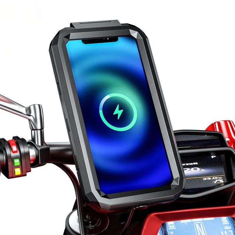 Support Téléphone Moto Étanche - Chargeur à Induction – IPX8, 360°, Type - C - LE PRATIQUE DU MOTARD