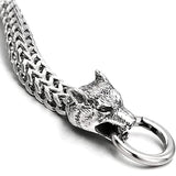 Wolf head bikers bracelets