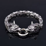 Wolf head bikers bracelets