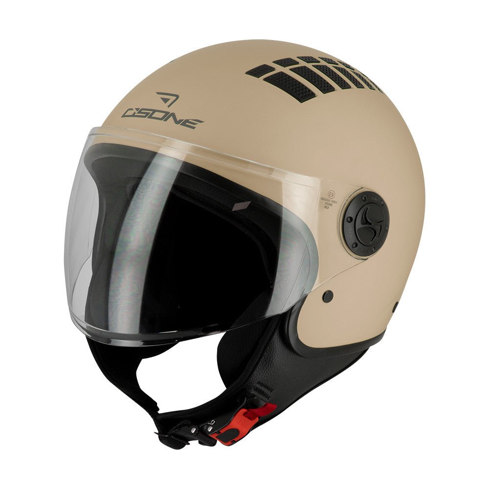 Casque Jet Beige Sable Mat CITIZEN — Homologué ECE R22 - 06 - LE PRATIQUE DU MOTARD