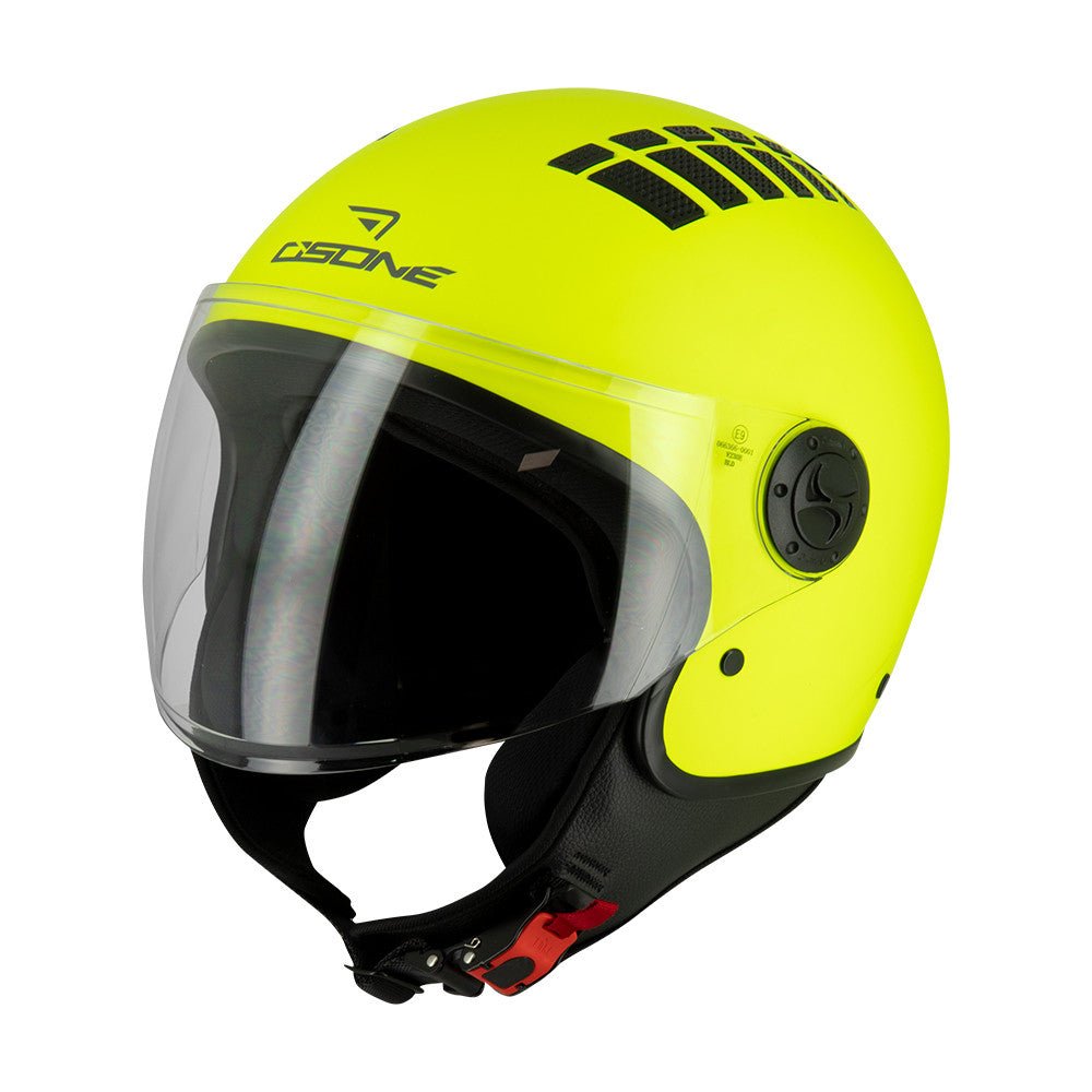 Casque Jet Jaune Fluo CITIZEN — Haute Visibilité | Homologué ECE R22 - 06 - LE PRATIQUE DU MOTARD