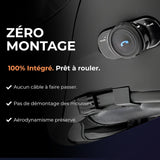 Casque modulable Bluetooth Intégré - Noir Mat - LE PRATIQUE DU MOTARD