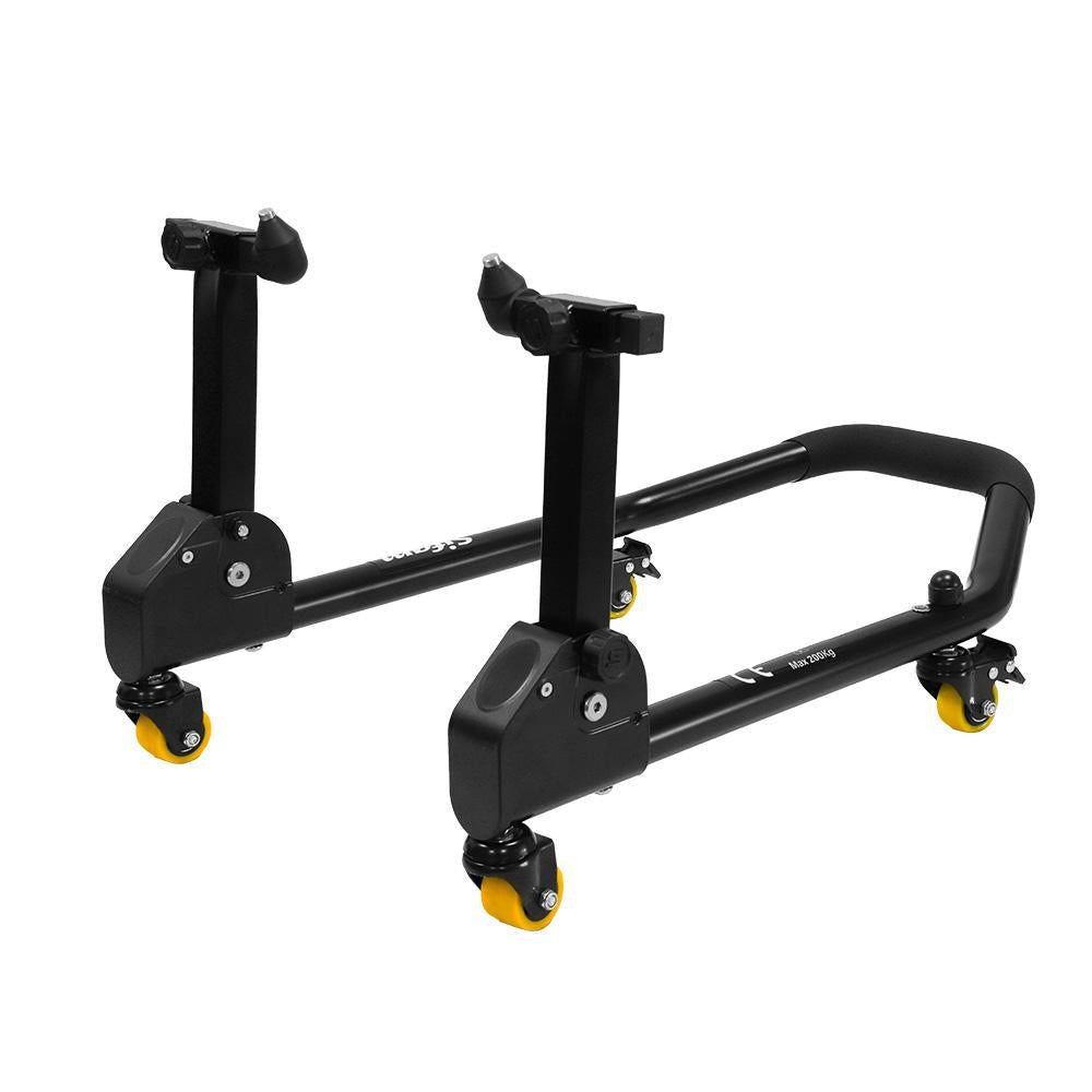 Bequille leve moto avant pliable a roulette | LEV118 - LE PRATIQUE DU MOTARD