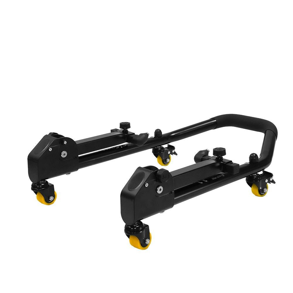 Bequille leve moto avant pliable a roulette | LEV118 - LE PRATIQUE DU MOTARD