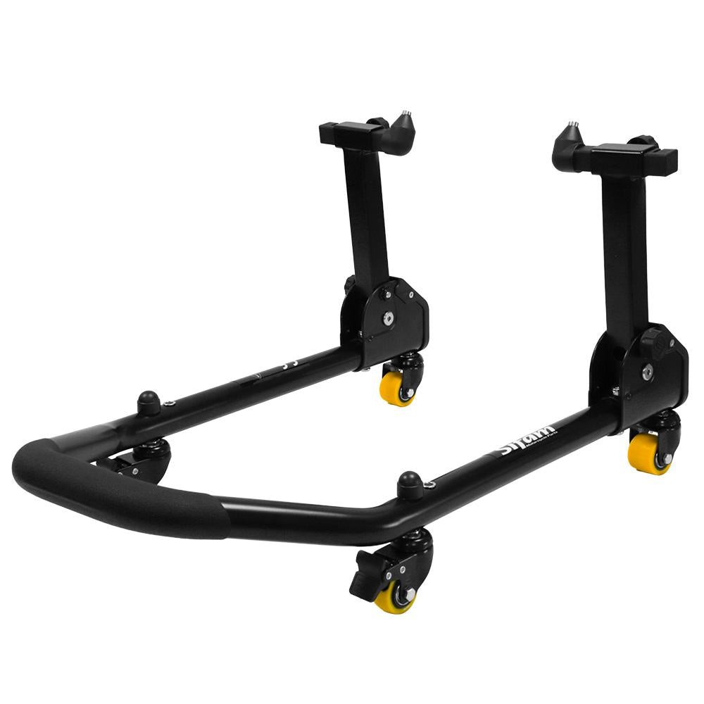 Bequille leve moto avant pliable a roulette | LEV118 - LE PRATIQUE DU MOTARD