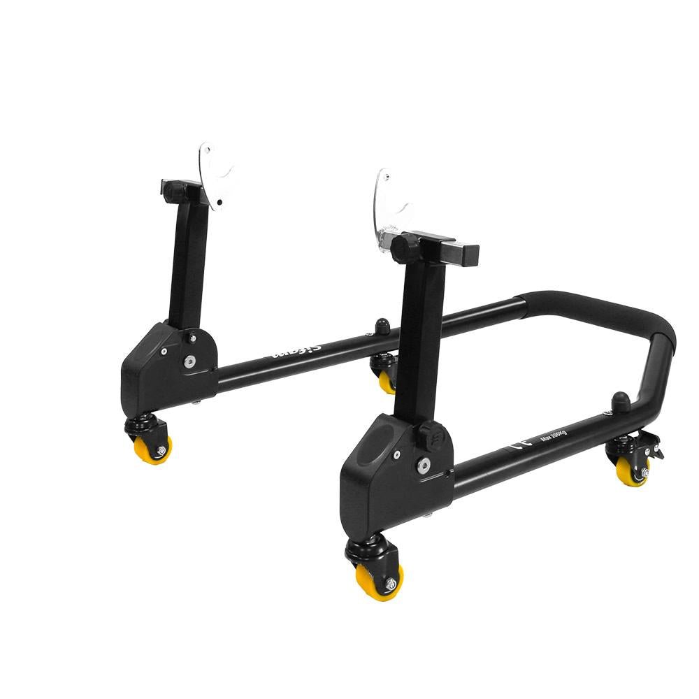 Béquille leve Moto Arrière Universelle Pliable avec Roulettes | LEV119 - LE PRATIQUE DU MOTARD