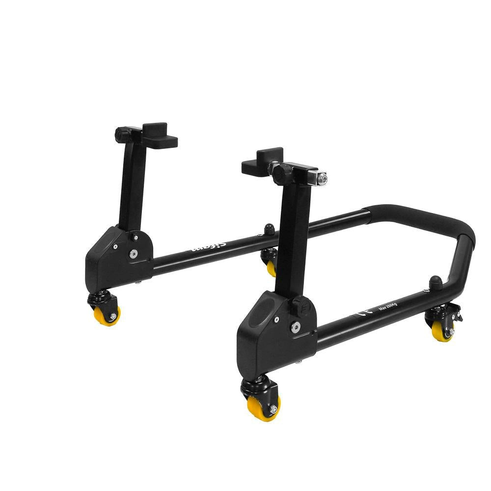 Béquille leve Moto Arrière Universelle Pliable avec Roulettes | LEV119 - LE PRATIQUE DU MOTARD