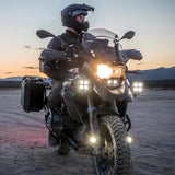 Feux Additionnels Moto LED 2x25W — Longue Portée, Télécommande Sans Fil