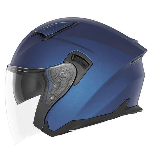 Casque Moto Jet N130 Bleu Mat | NOX - LE PRATIQUE DU MOTARD