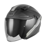 Casque Moto Jet N130 Ekto Noir Mat Argent | NOX - LE PRATIQUE DU MOTARD
