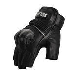 Gants Moto Mitaine Cuir | Coque Carbone 3D & Grip Pro - LE PRATIQUE DU MOTARD