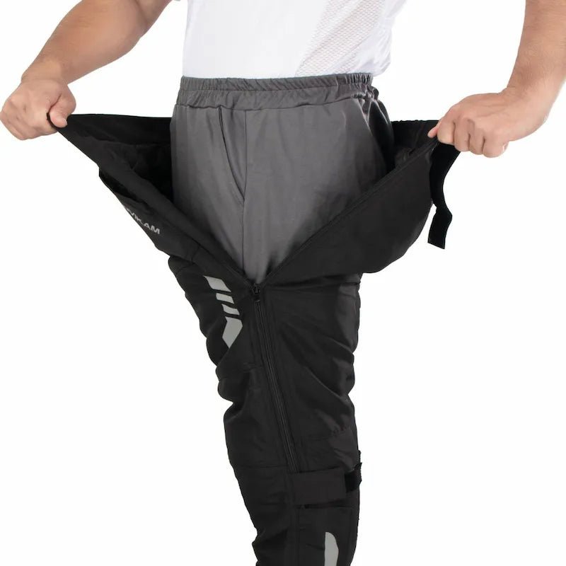 Surpantalon Moto Hiver coupe - vent et anti - pluie | All Road Pro™ - Noir /Beige - LE PRATIQUE DU MOTARD
