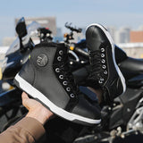 Men's Summer Motorcycle Sneakers - Black / Grey