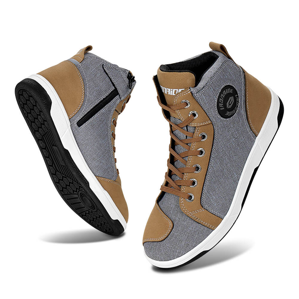 IRONRIDE™ Sneakers Moto Urbaines – Renfort Malléole & Zip - LE PRATIQUE DU MOTARD