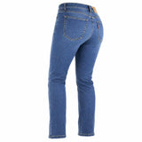 Jean Moto Femme Homologué AA — Coques Genoux et Hanches Incluses — vue arrière