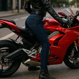 Jean Moto Femme homologué Lina™ - Roulez libre, restez féminine. - LE PRATIQUE DU MOTARD