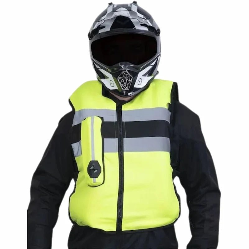 Gilet Airbag Moto | TS4 Jaune - LE PRATIQUE DU MOTARD