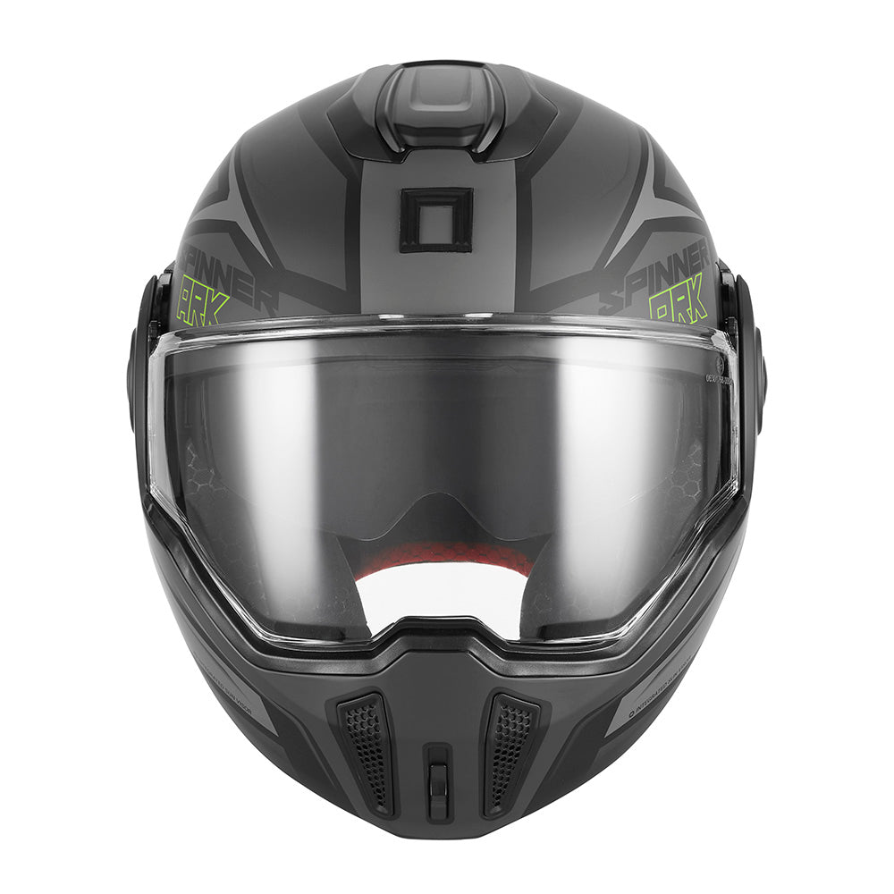 Casque Moto Modulable Spinner Ark Noir Mat Jaune | NOX - LE PRATIQUE DU MOTARD