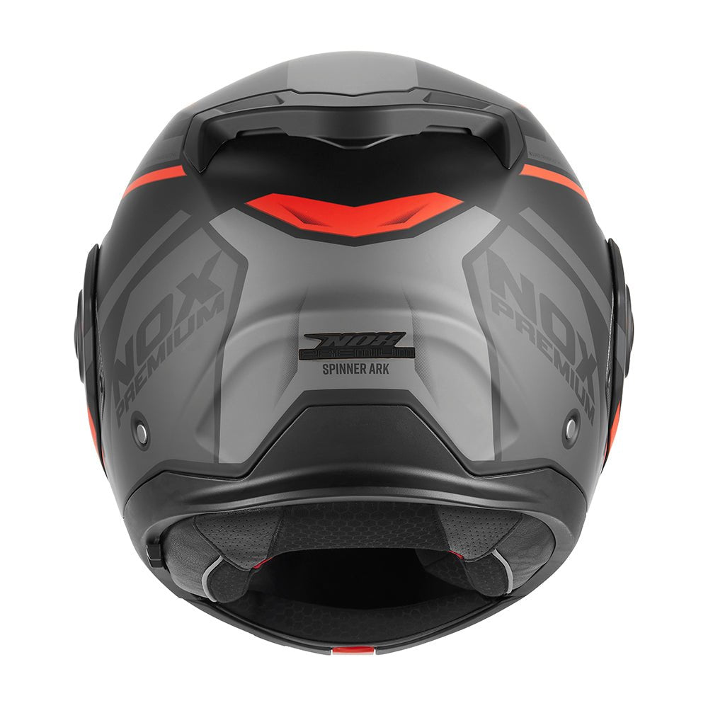 Casque Moto Modulable Spinner Ark Noir Mat Rouge | NOX - LE PRATIQUE DU MOTARD