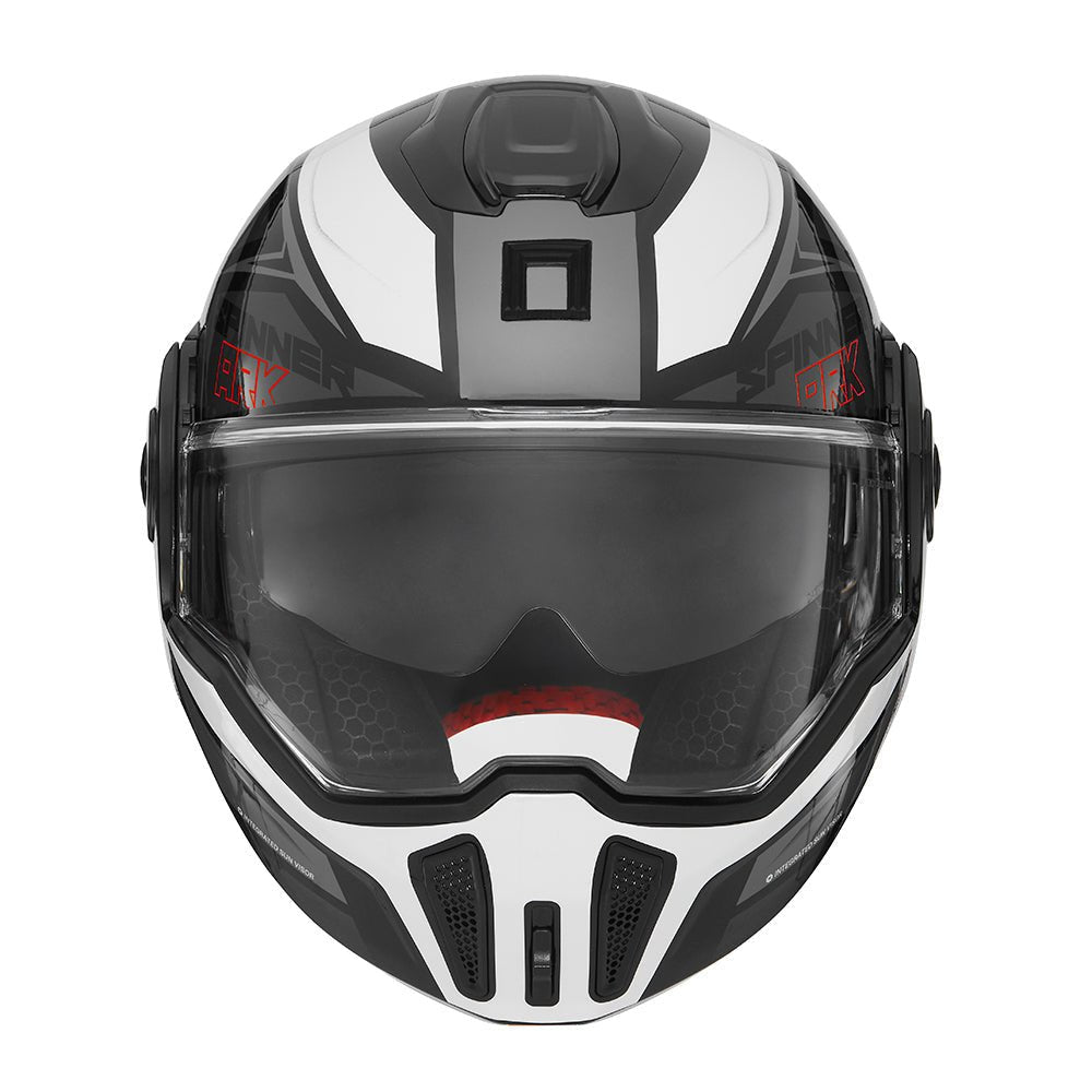 Casque Moto Modulable Spinner Ark Blanc Rose Noir | NOX - LE PRATIQUE DU MOTARD