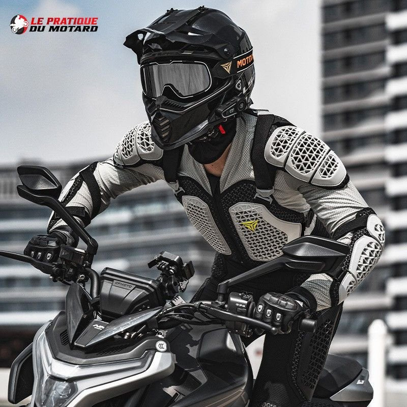 Gilet de protection anatomique moto | Bionic PG1 Blanc - LE PRATIQUE DU MOTARD