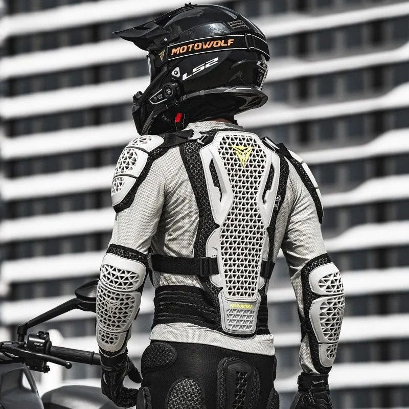 Gilet de protection anatomique moto | Bionic PG1 Blanc - LE PRATIQUE DU MOTARD