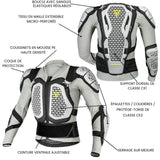 Gilet de protection anatomique moto | Bionic PG1 Blanc - LE PRATIQUE DU MOTARD